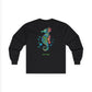 Doodle Seahorse Long Sleeve with Mayo and Sauce Splatter