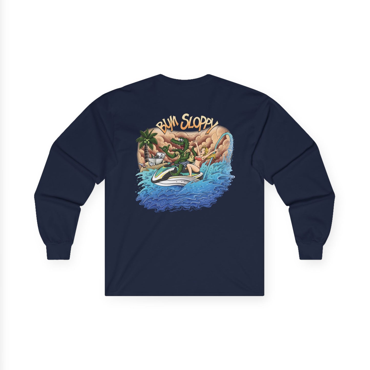 Jetski Gator Long Sleeve with Taco, Hot Sauce, and Nacho Cheese Stains
