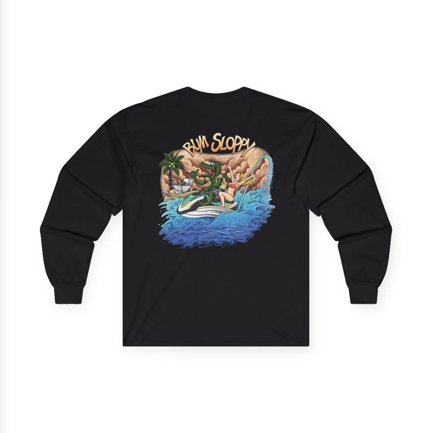 Jetski Gator Long Sleeve with Taco, Hot Sauce, and Nacho Cheese Stains