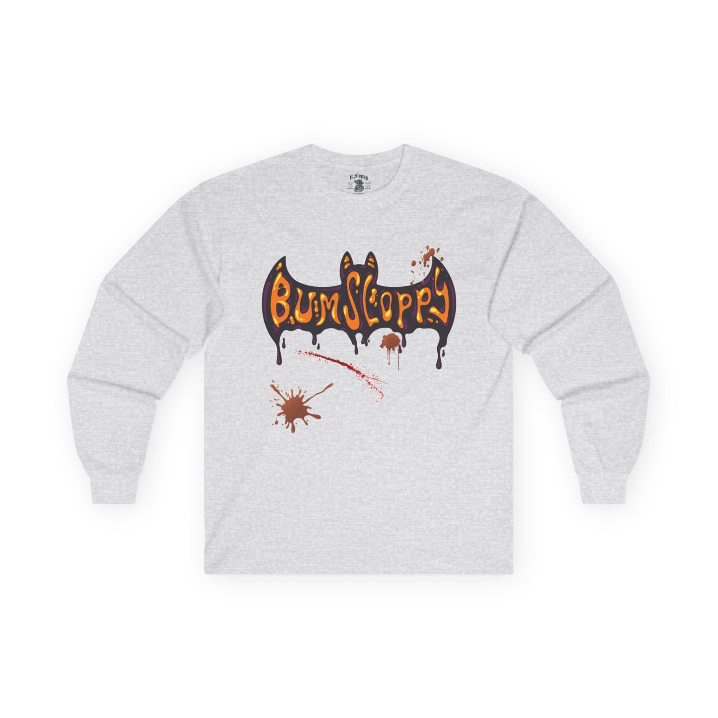 Bum Sloppy Goes Batty Halloween Longsleeves with Tasty Treat and Spooky Slasher Stains
