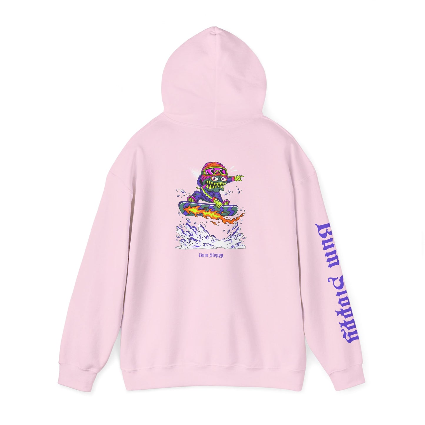 Gnarly Snow Burn Freestyle Grab with Apres-Ski Stains Heavy Blend Hooded Sweatshirt