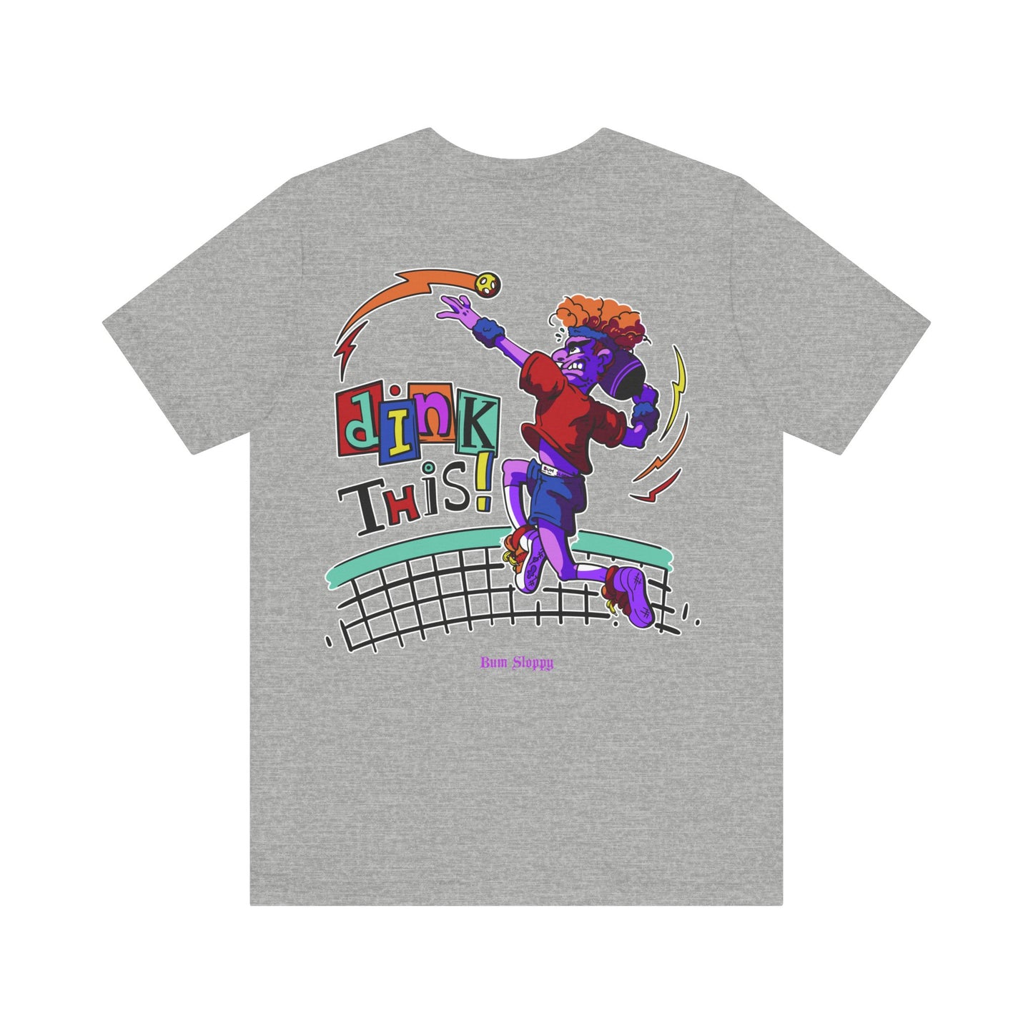 Rowdy Retro Men's Dink This! Pickleball Tee with Pickleball Strike Marks