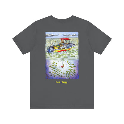 Patient Fisherman with Fish Gutting Blood Stains