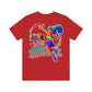 No-Holds Neon Women's Dink This! Pickleball Tee with Pickleball Strike Marks