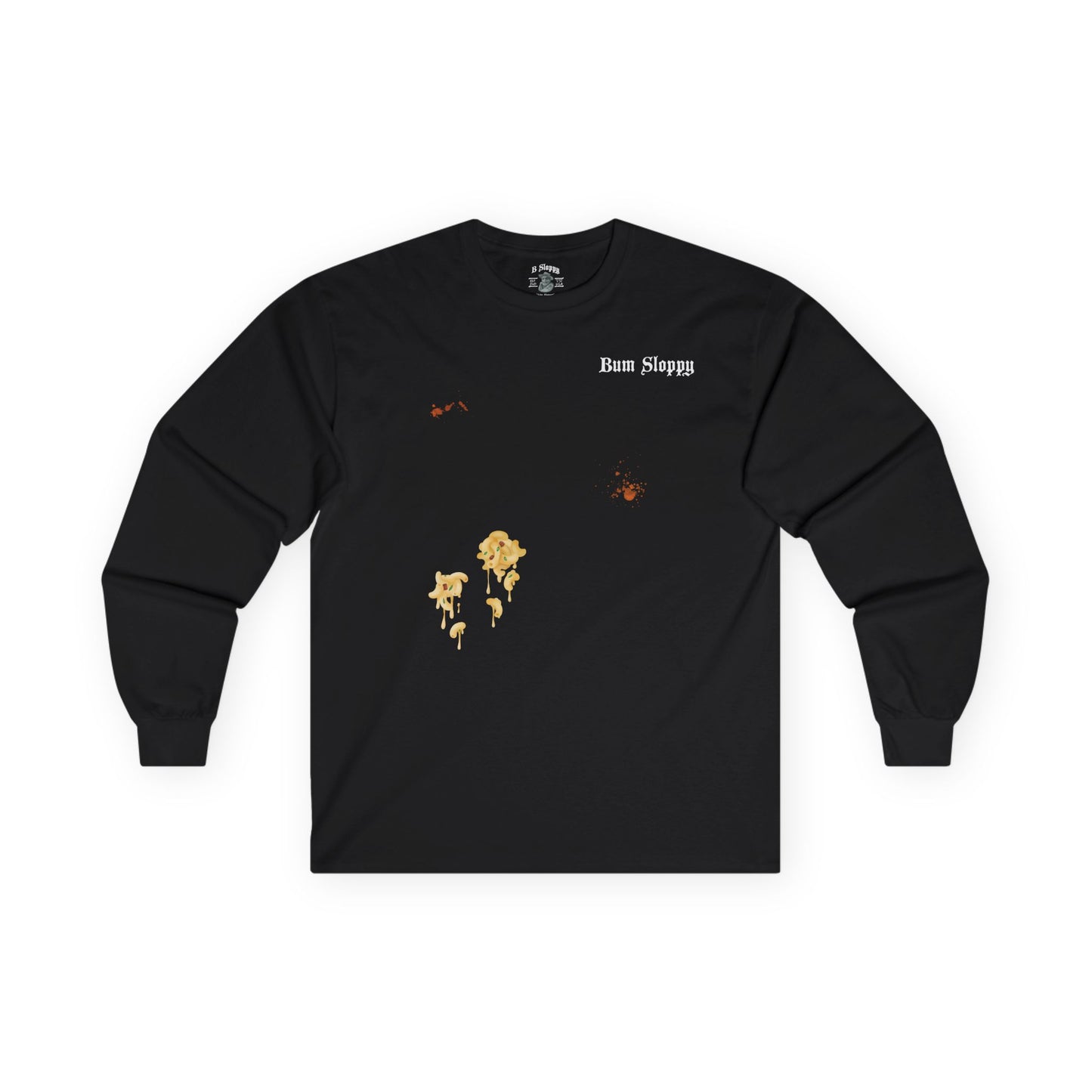 Pirate Seahorse Long Sleeve with Hot Sauce and Mac & Cheese Stains
