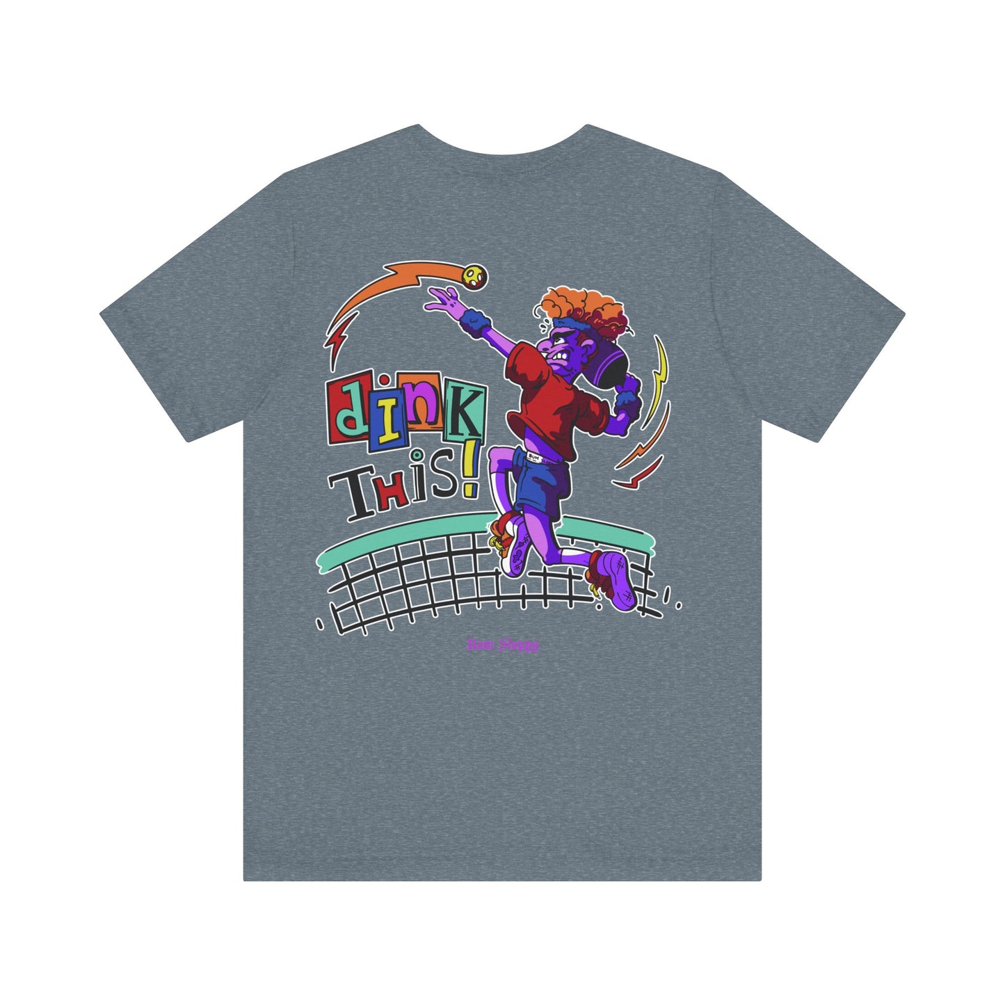 Rowdy Retro Men's Dink This! Pickleball Tee with Pickleball Strike Marks