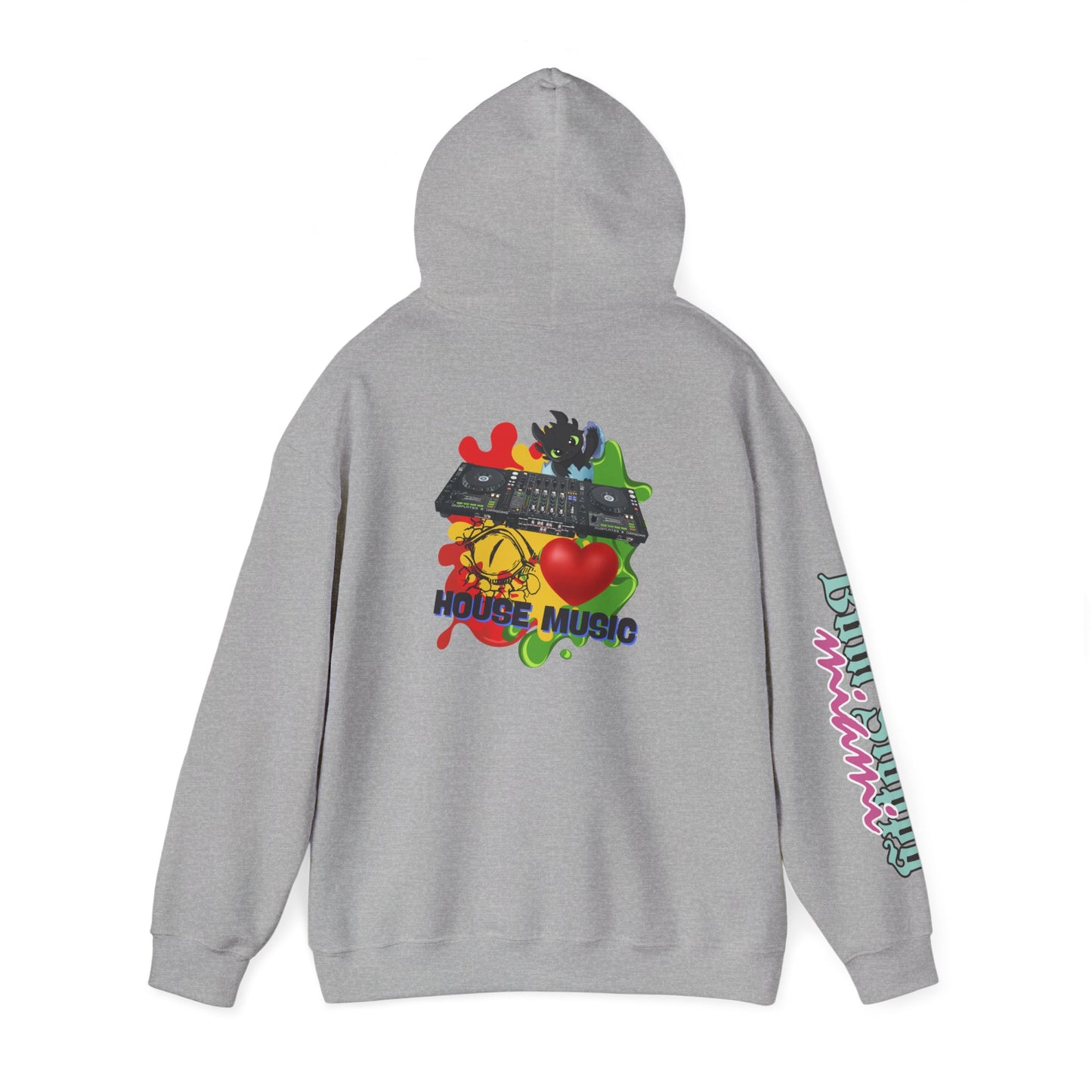 Bum Sloppy Miami House Music Heavy Blend Hooded Sweatshirt