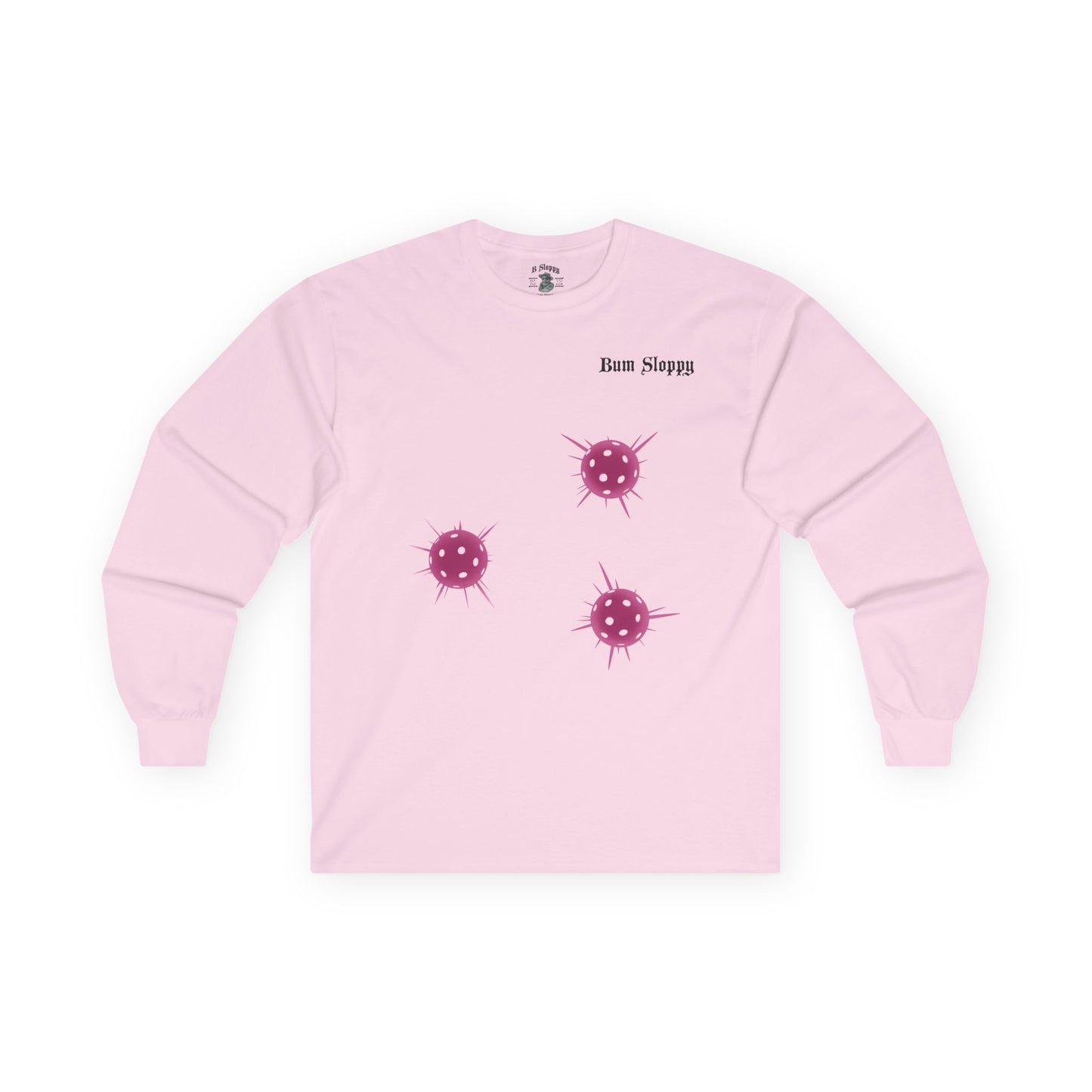 No Holds Neon Men's Dink This! Long Sleeve Pickleball Tee with Pickleball Strike Marks