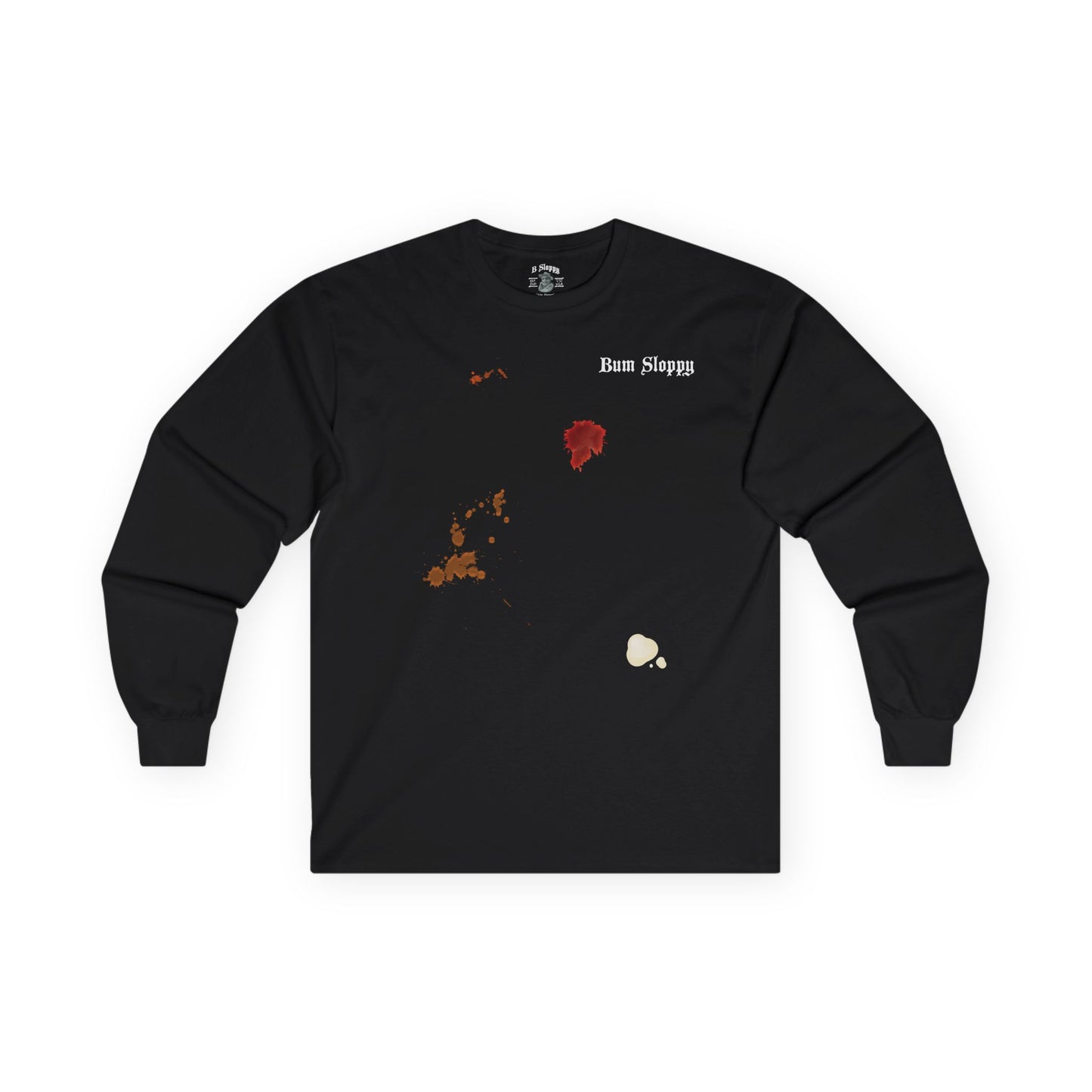 Doodle Seahorse Long Sleeve with Mayo and Sauce Splatter