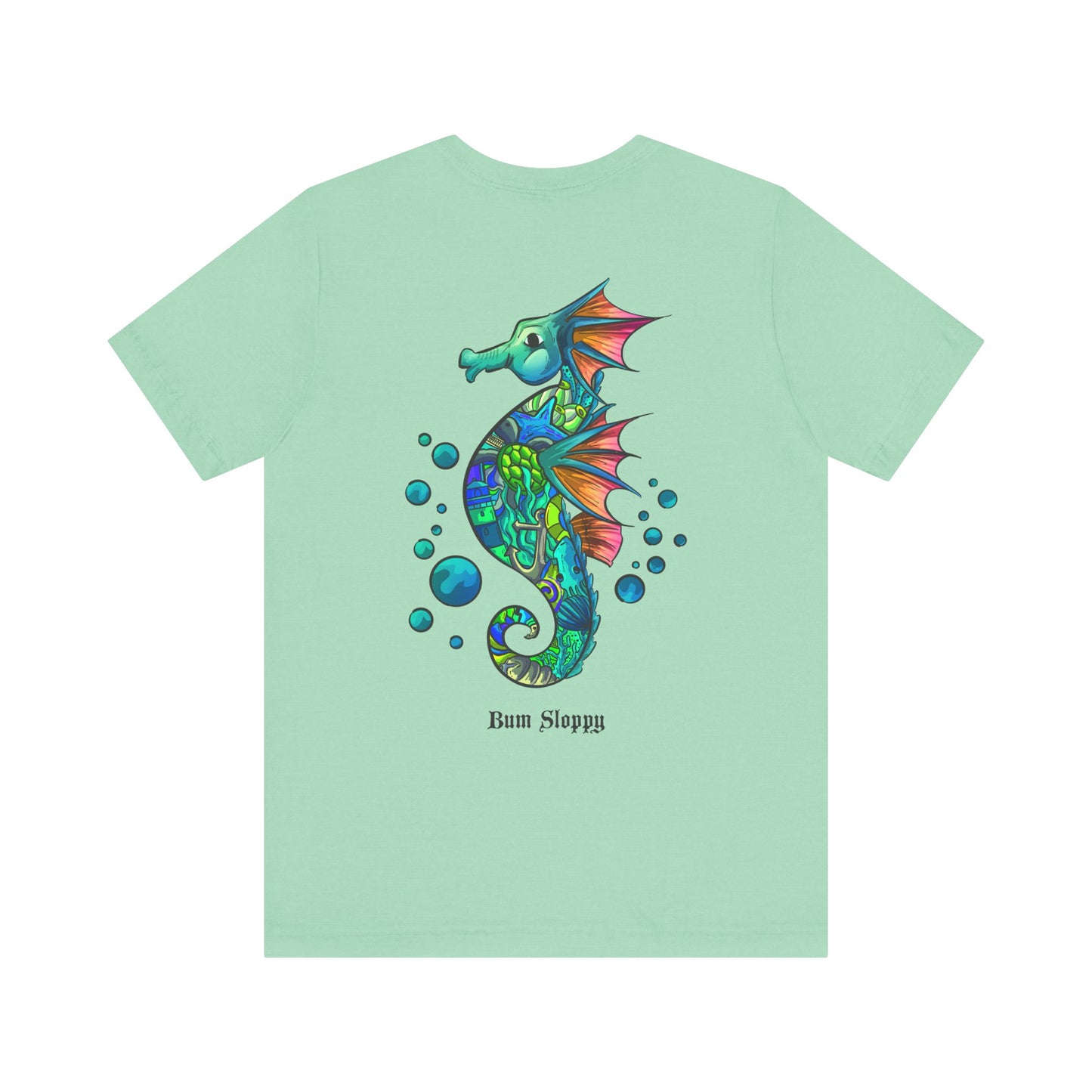 Doodle Seahorse with Mayo and Sauce Splatter