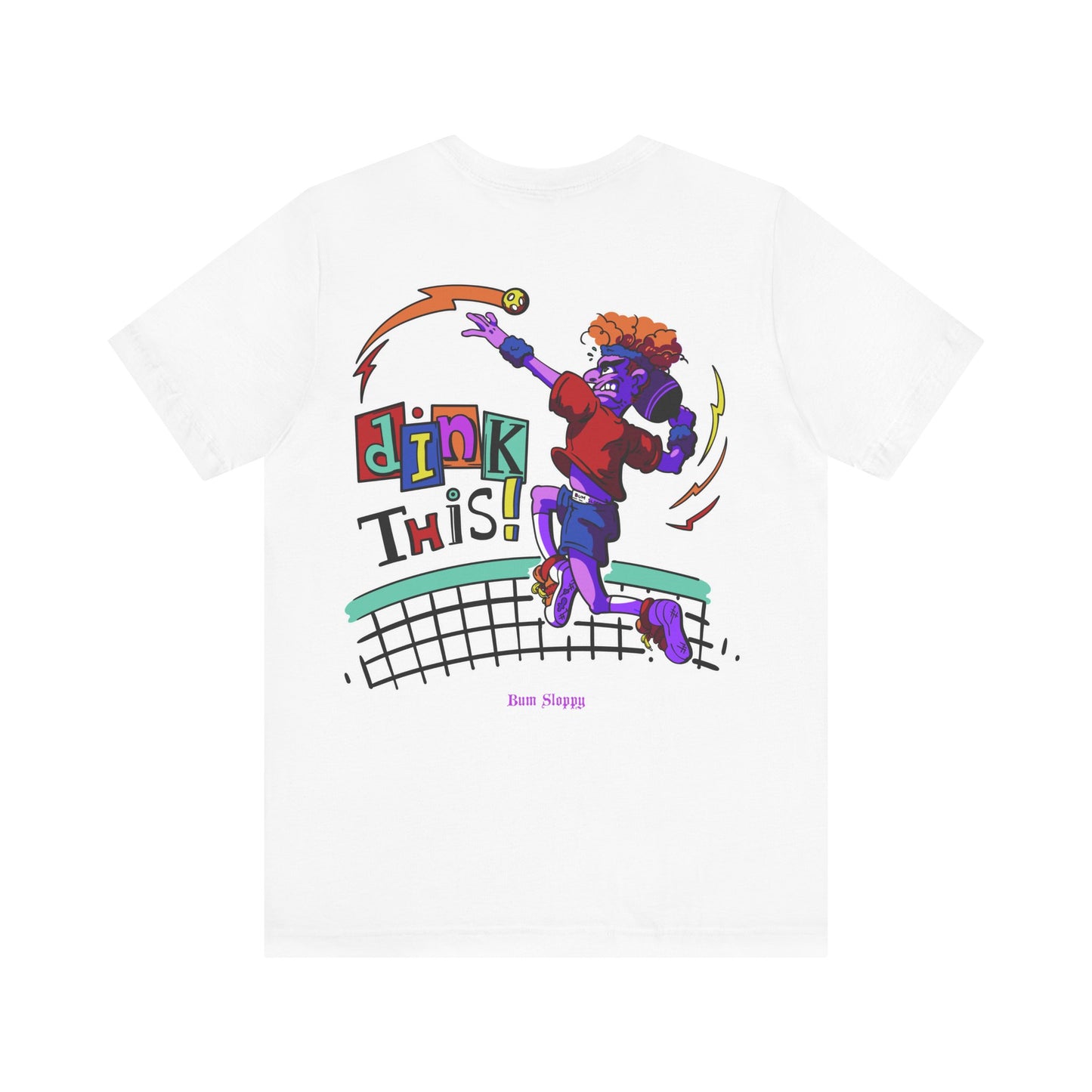 Rowdy Retro Men's Dink This! Pickleball Tee with Pickleball Strike Marks