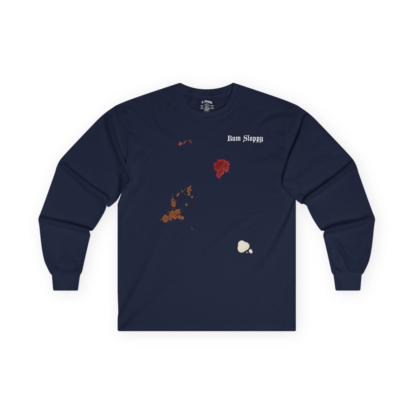 Doodle Seahorse Long Sleeve with Mayo and Sauce Splatter