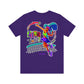 No-Holds Neon Women's Dink This! Pickleball Tee with Pickleball Strike Marks