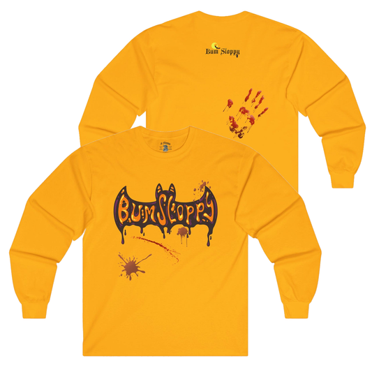Bum Sloppy Goes Batty Halloween Longsleeves with Tasty Treat and Spooky Slasher Stains