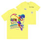 No-Holds Neon Women's Dink This! Pickleball Tee with Pickleball Strike Marks