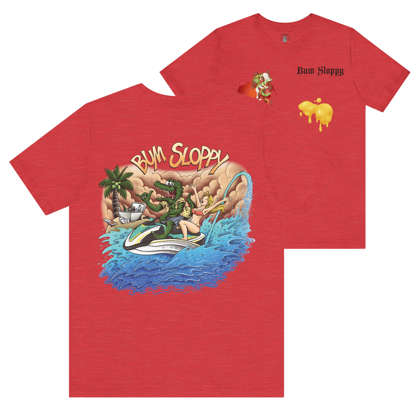 Jetski Gator with Taco, Hot Sauce and Nacho Cheese Stains