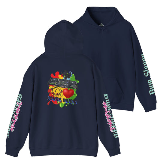 Bum Sloppy Miami House Music Heavy Blend Hooded Sweatshirt