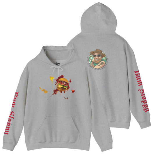 Super Sloppy Burger with Fixin' Stains Heavy Blend Hooded Sweatshirt