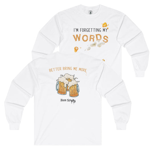 Forgetting My Words Long Sleeve with Beer and Mustard Stains