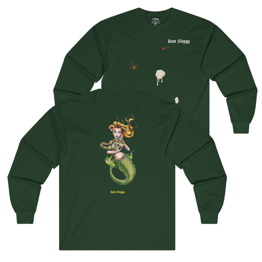 Sippin' Mermaid Long Sleeve with Bleu Cheese & Hot Sauce Stains