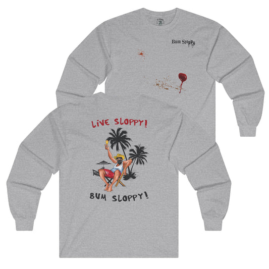 Sloppy Life Long Sleeve with Backyard Cookout Stains