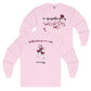 Forgetting My Words Long Sleeve with Wine and Blue Cheese Dressing Stains