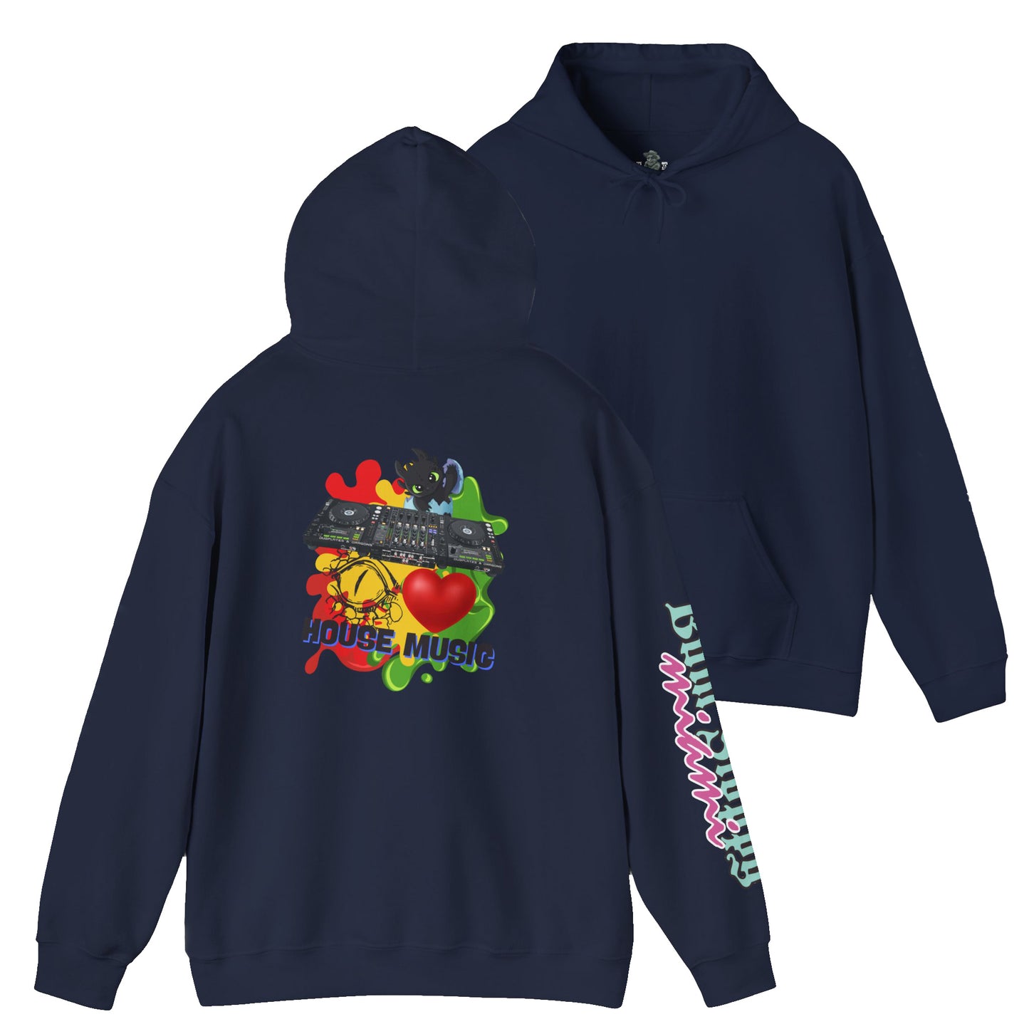 Bum Sloppy Miami House Music Heavy Blend Hooded Sweatshirt