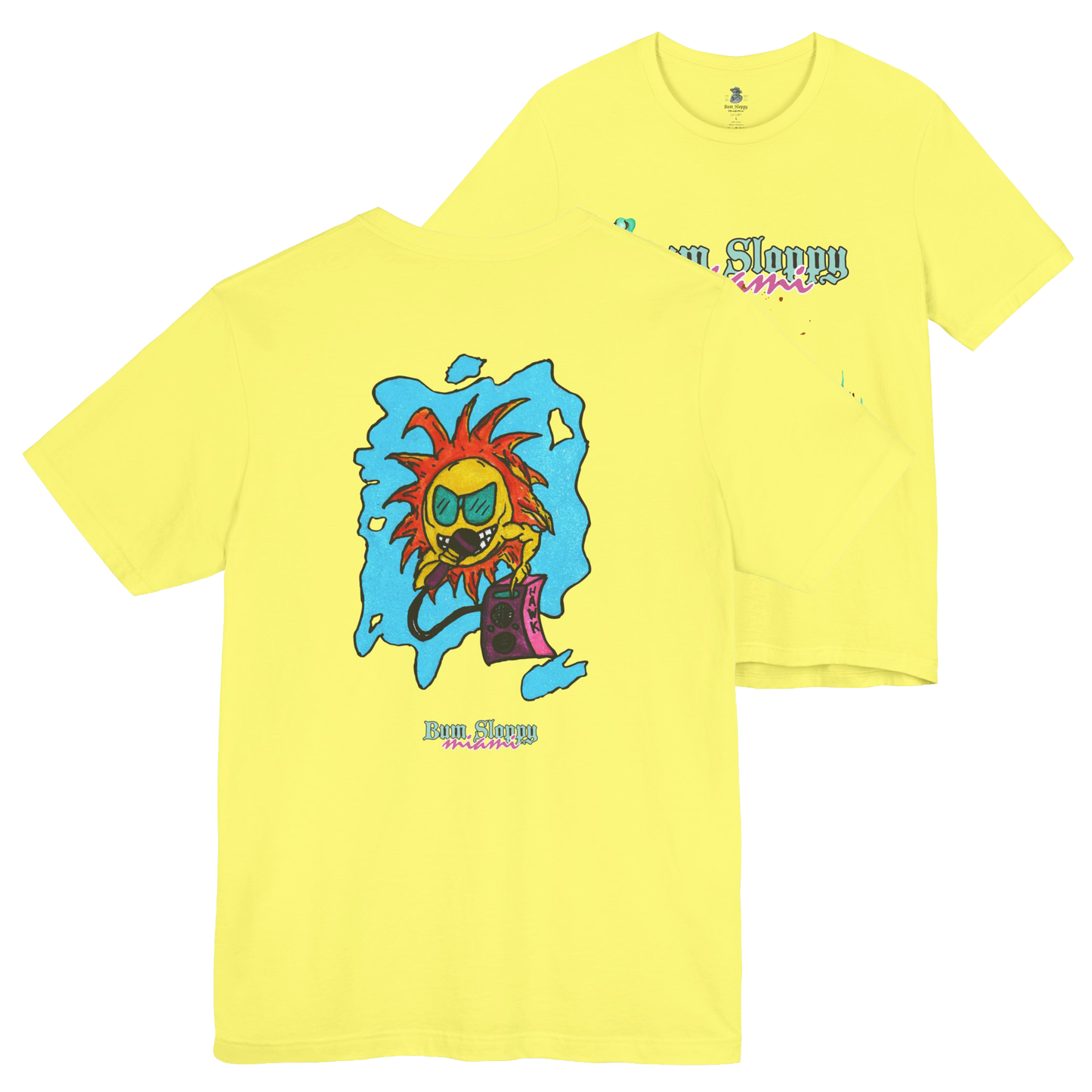 Bum Sloppy Miami MC Sunny Daze Tee with Seaside Snack Stains